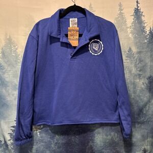 Rivalry Threads‎ Womens MEMPHIS Tiger Crest Polo Sweatshirt Cropped Medium